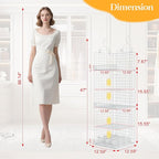 5 Tier Hanging Closet Organizer Separable Hanging Closet Shelves - Image 3