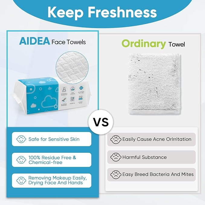 AlDEA Face Towels Disposable-600Ct, Face Towelettes - Image 6