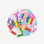 Wooden Clothes Pins, Natural Wood, 50 Pack, 1 Inch, Mini Colorful Rust by DIAO79NI