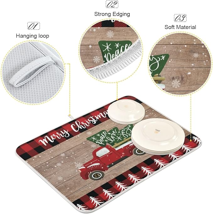 Christmas Dish Drying Mat 18 x 24 Inch - Image 4