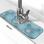 Dahlia Floral Flower Colorful Abstract Kitchen Sink Splash Guard Faucet Mat by Unknown