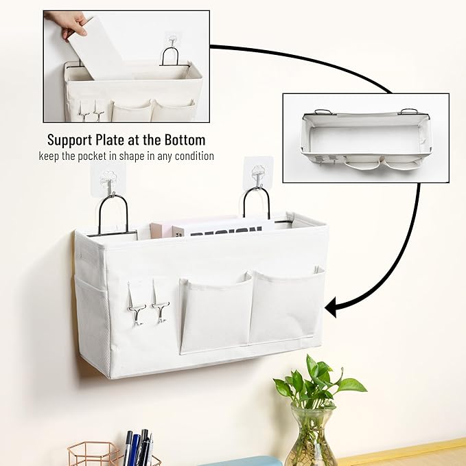 2pcs Large Wall Hanging Storage Bag, Door Closet Linen Fabric Pockets Organizer - Image 4