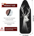 Nuxovilar Ironing Board Covers Winter Deer Sketch Pattern Polyester 15x54 Inches - Image 3