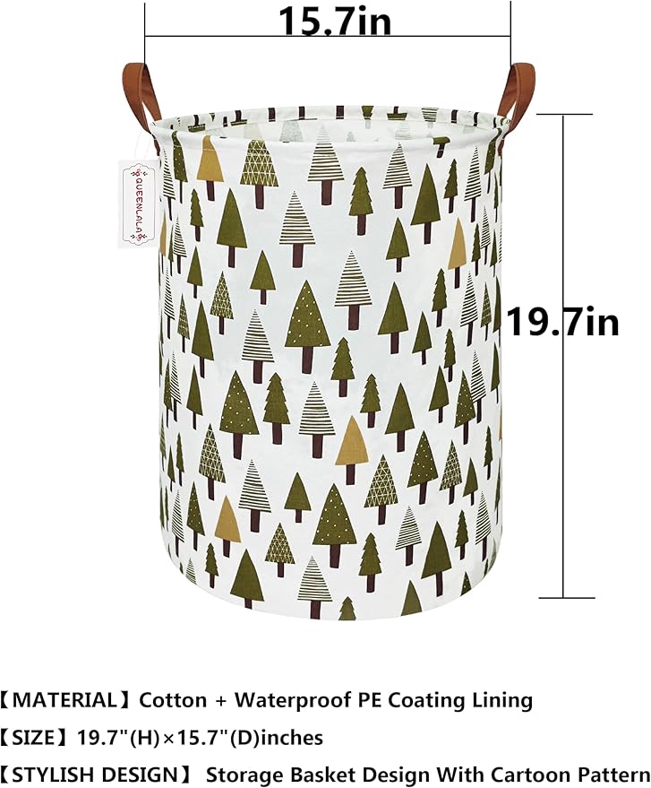 QUEENLALA Large Storage Basket, Laundry Hamper/Bathroom/Home Decor/Collapsible - Image 2