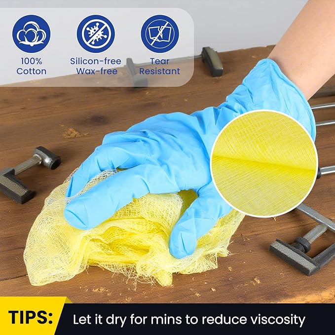 CAREGY 144Pcs Tack Cloth for Removing Dust from Woodworking, Sanding Particles - Image 4