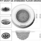 2 Pack Wokdada Bathtub Drain Hair Catcher, Wokdada Fast Drainage Shower Drain - Image 4