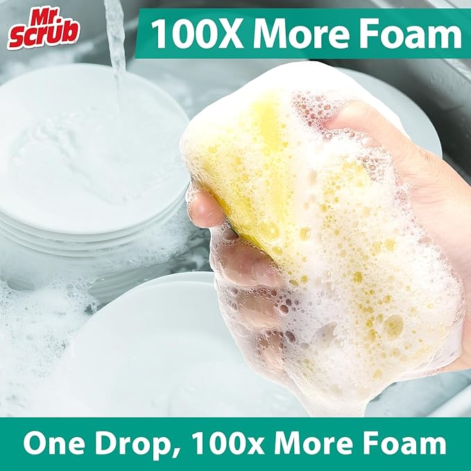 Sponges Kitchen Scrub Dish Sponge Scouring Pad, 36 Pack Cleaning Brush Scrubber - Image 4