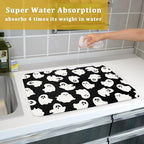 Halloween Dish Drying Mat for Kitchen Counter Cute Ghost Holiday Super - Image 7