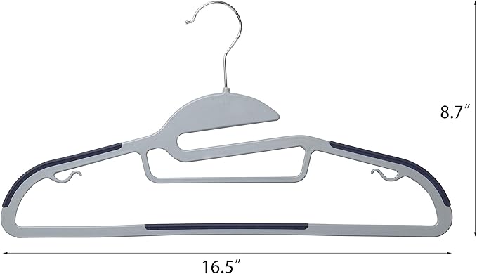 Finnhomy 50 Pack Plastic Hangers, Heavy Duty Clothes Hangers - Image 2
