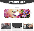Pink butterfly flower Kitchen sink faucet pad, strong water absorption - Image 2