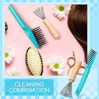 Boao 2 Pieces Hair Brush Cleaning Tool Comb Cleaner Brush Mini Comb Cleaning - Image 4