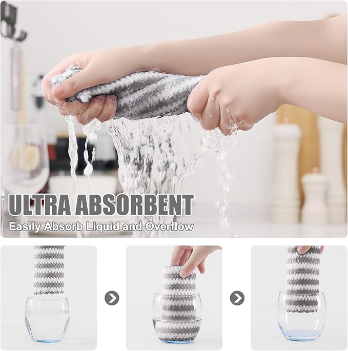 Homaxy 18 Pack Kitchen Dish Cloths, Ultra Soft and Absorbent Dish Towels - Image 3