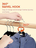 HOUSE DAY 14 Inch Kids Velvet Hangers 50 Pack, Durable Big Kid Hangers - Image 7