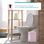 Home Zone Living 2-Pack 1.3 Gallon Small Pink Bathroom Trash Can - Image 4