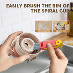 3-in-1 Cup Lid Cleaning Brush Set, and Corner Brushes, Plastic Nylon Bristles - Image 2
