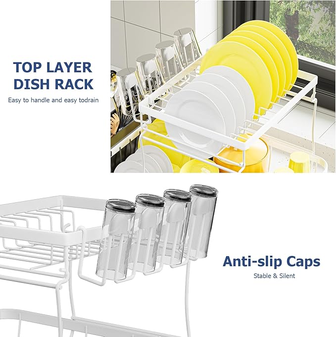 Dish Drying Rack 2-Tier Dish Racks - Image 4