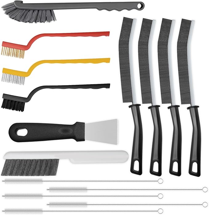 15pcs Crevice Cleaning Brush, Hard Bristle Scrub Brushes Tools, Window and by AONEZ
