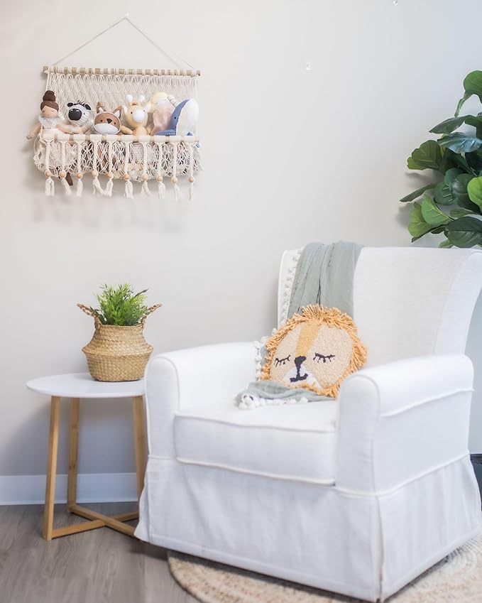 Crane Baby Macrame Hanging Storage Bin - Image 3