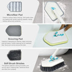 Long Handled Scrub Brush for Shower, 3-in-1 Cleaning Brushes - Image 2