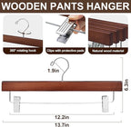 BAGAIL 20 Pack Wooden Pants Hangers - Image 2