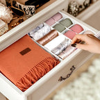 Criusia Underwear Sock Drawer Organizer Dividers 8 Set, Foldable Dresser Closet - Image 5