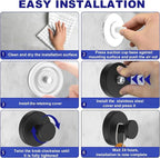Suction Cup Hooks for Shower, Removable Towel Hooks for Bathroom Window Glass - Image 4
