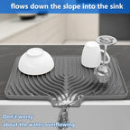 Dish Drying Matt for Kitchen Counter, Kitchen Dry Mats for Dishes Drying Pad - Image 2