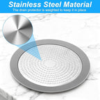 Flat Shower Drain Hair Catcher Stainless Steel Shower Drain Cover Hair Catcher - Image 3