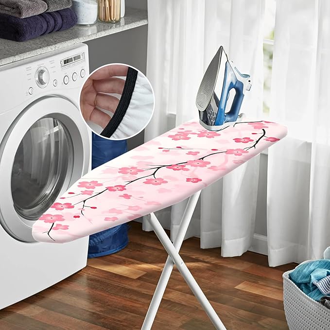 Nuxovilar Pink Cherry Blossom Pattern Ironing Board Cover, 15 * 54inch - Image 6