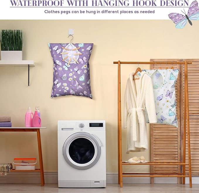 2 Pcs Extra large 20 x 16 Inch Clothespin Bag - Image 4