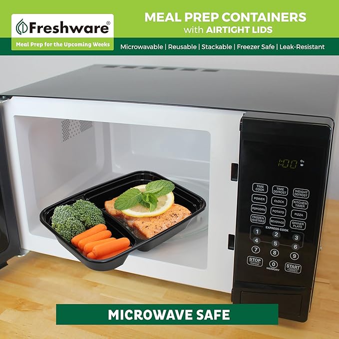 Freshware Meal Prep Containers 2 Compartment - Image 7