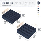 Joyoldelf Sock Drawer Organizer Divider 4 Packs Underwear Organizer, 2 x 24 - Image 2