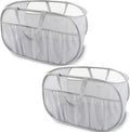 2 Pack Collapsible Laundry Baskets, Upgrade Pop Up Laundry Hamper by BATTOO