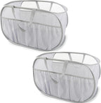 2 Pack Collapsible Laundry Baskets, Upgrade Pop Up Laundry Hamper by BATTOO