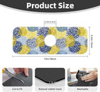 Dahlia Floral Colorful Flower Kitchen Sink Splash Guard Faucet Mat Super - Image 2