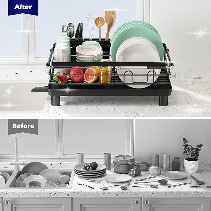 In Sink Dish Drying Rack, Expandable Over The Sink Dish Rack - Image 8
