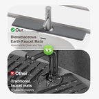 23.6" x 4" Stone Faucet Mat for Kitchen Sink, Quick Drying Diatomite Sink Tray - Image 6