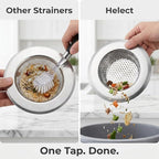 Helect 3-Pack Kitchen Sink Strainer, Stainless Steel Drain Filter - Image 4