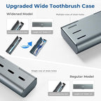 Wider Aluminum Toothbrush Travel Case, Portable Travel Toothbrush Holder - Image 7