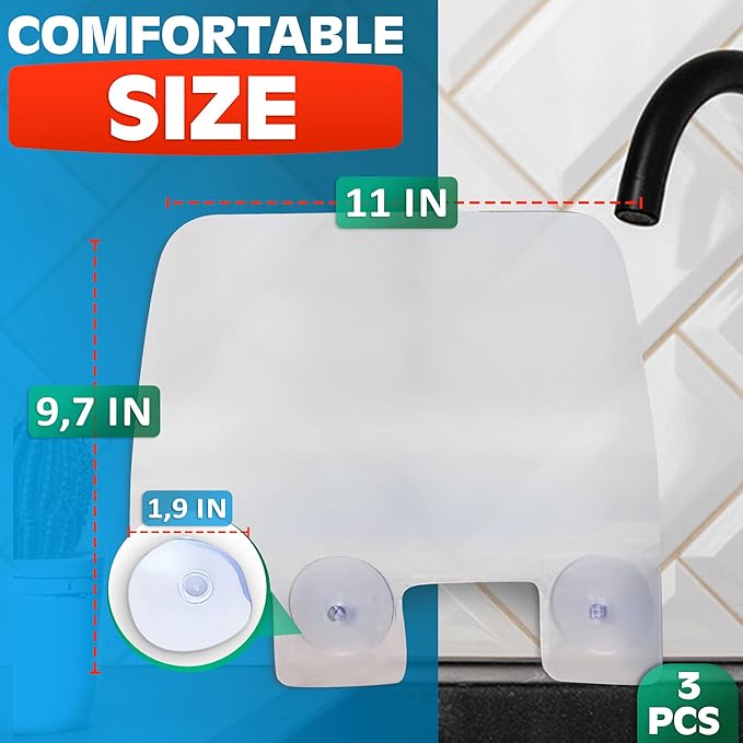 3 Pcs Sink Splash Guard Suction Cup - Image 2
