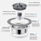 Upgraded 3 in 1 Universal Kitchen Sink Stopper Strainer-Mauve - Image 5