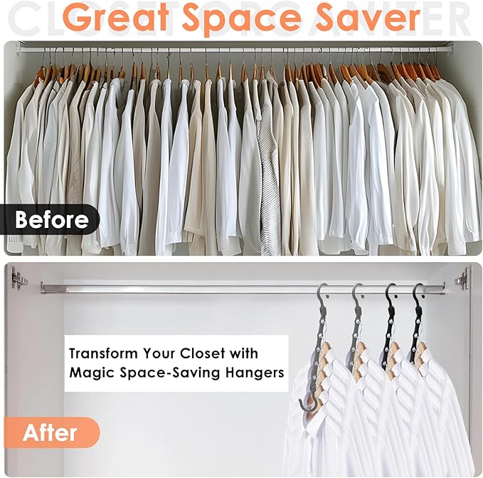College Dorm Room Essentials, Closet Organizers and Storage, Magic Hangers - Image 2