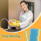 Scrub Sponge, 8 Pack Dual-Sided Temperature-Responsive Scrubber - Image 6