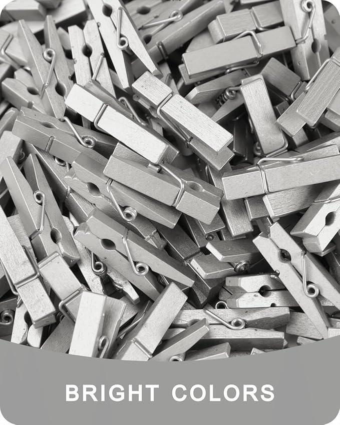 Mini Clothes Pins Wooden Colored Small Clothespins - Image 8