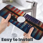 Fishing Red USA Flag Kitchen sink faucet pad, strong water absorption, anti slip - Image 6
