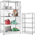 Waterproof Shelf Cover,Durable Dustproof Storage Wire Rack Covers,Outdoor Shelving Covers for Wire Shelves with Zipper 60''x24''x72'',Clear by Dalema