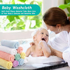 HOMEXCEL Baby Washcloths 12 Pack-Microfiber Coral Fleece Baby Bath Face Towel 7 - Image 6