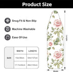 Floral Ironing Board Cover 17.7"x49", Standard Size Iron Board Covers - Image 3