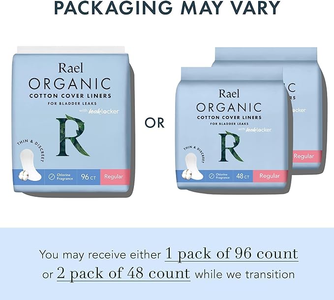 Rael Incontinence Liners for Women, Organic Cotton Cover, Postpartum Essential - Image 2