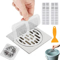 25 Packs - Disposable Shower Drain Hair Catcher 3.94 Inches Square Drain Hair by SANBIAOPEN